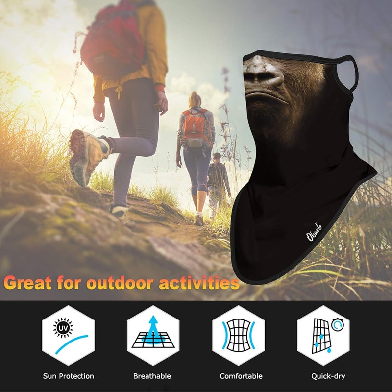 Obacle Bandana Face Mask with Ear Loops Neck Gaiter Face Mask Scarf Face Cover for Men Women - Image 4